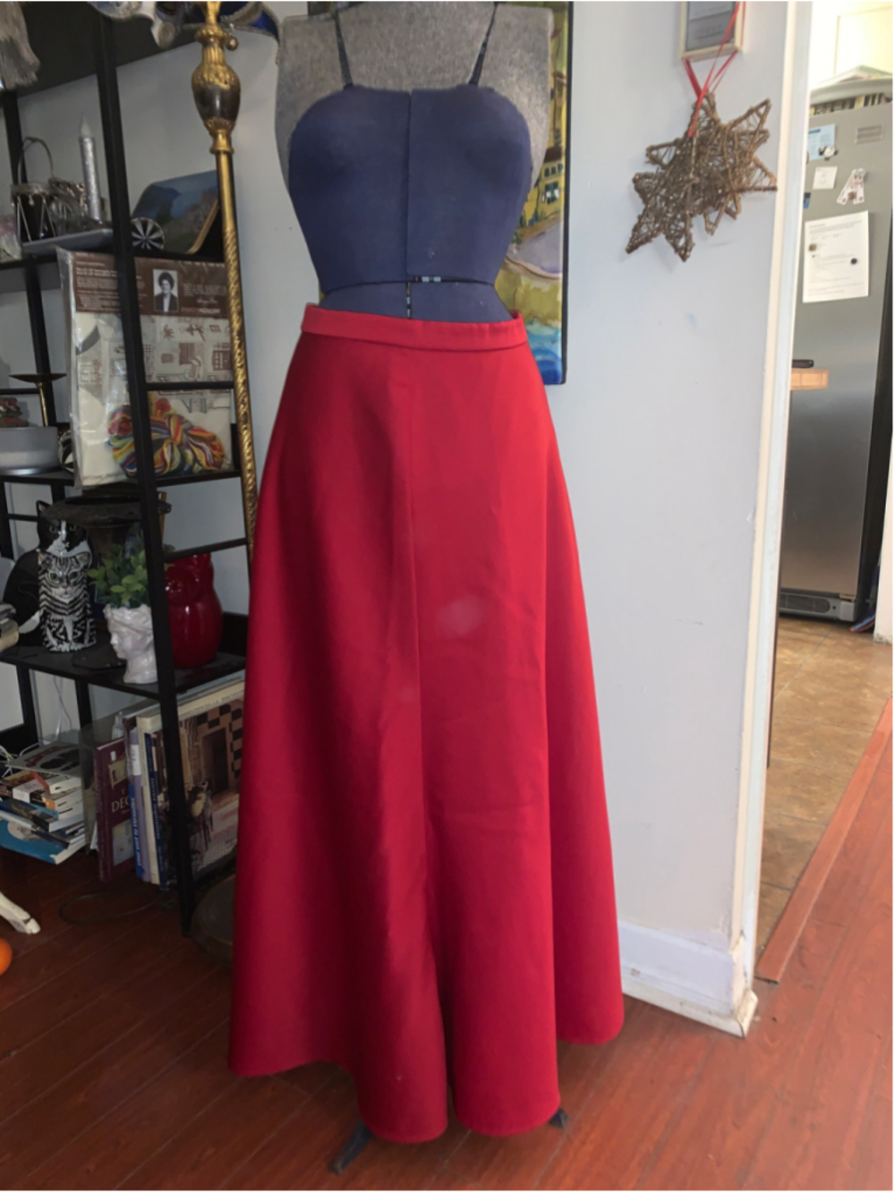 Women's Unbranded Red A-Line Full Skirt Size 8